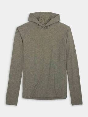 NEW GENTEAL men's wander long sleeve hoodie in green heather